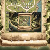 a screenshot of a game with a map on it